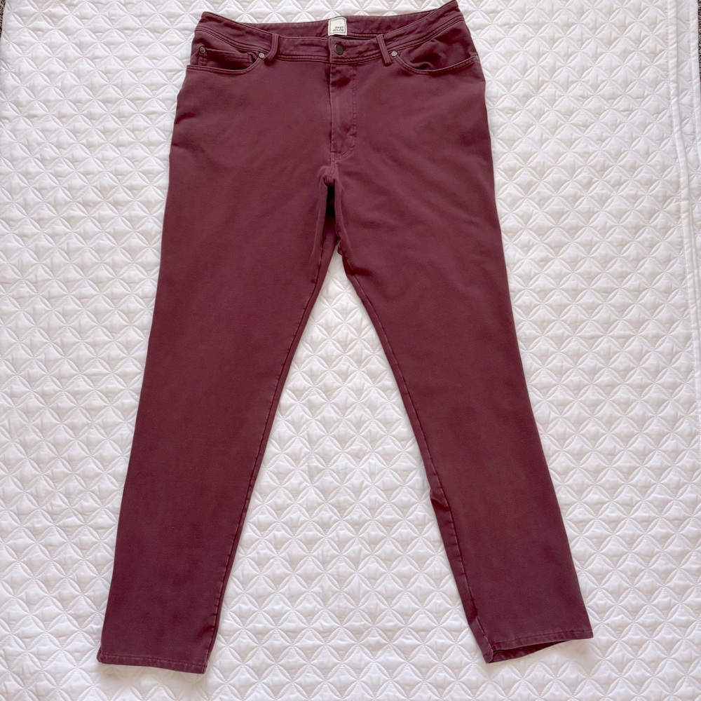Swet Tailor All-In Pants 5 Pocket Stretch Oxblood Maroon Size W36 x L32